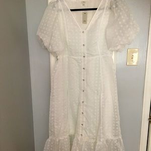 ASOS River Island White Puff Balloon Dress